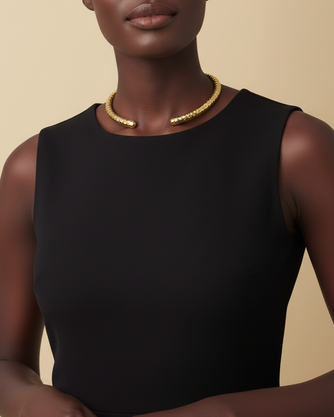 Hammered Brass Choker