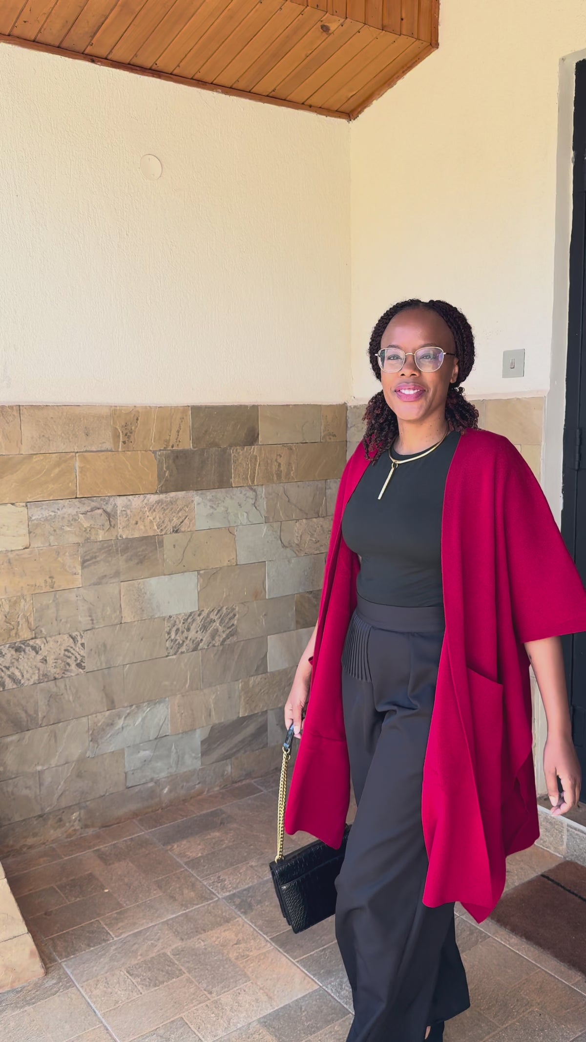 Plain Poncho With Pockets